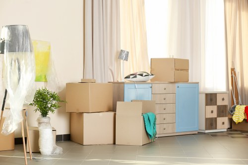 Highbury Removals team preparing for a move with safety equipment