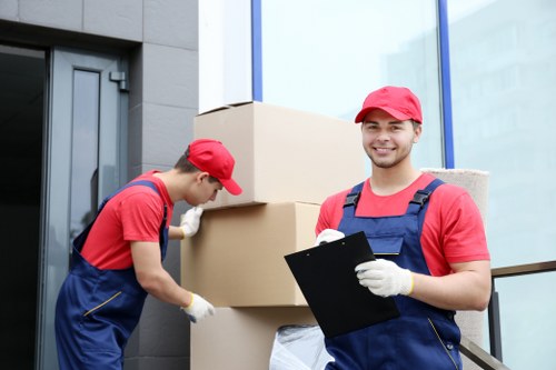 Highbury Removals team sorting recyclable moving materials