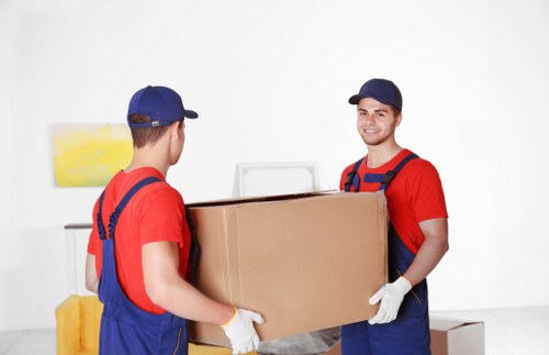 Professional team handling commercial office move in Highbury