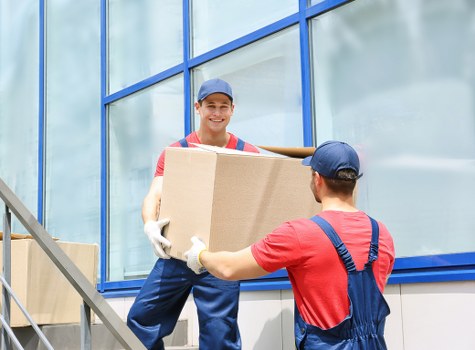 Removal team helping with a home move in Highbury