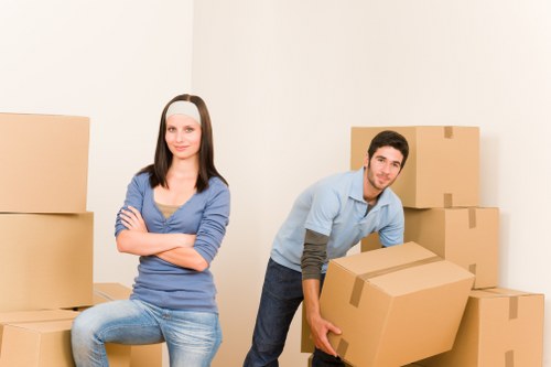 Packed moving van for a flat relocation in Highbury