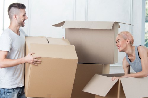 Highbury Removals team helping customers with their move