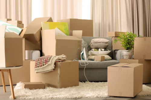 Van loaded with furniture and boxes for efficient removal services