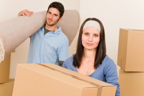 House moving team assisting with a local relocation near Highbury