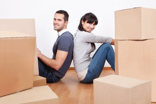 Packing and handling office furniture for a Highbury business relocation