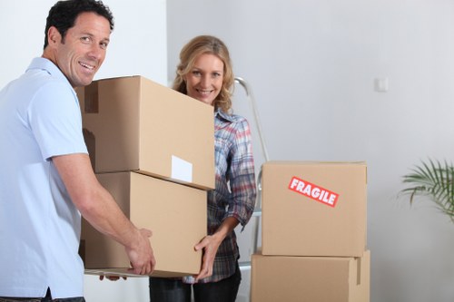 Experienced moving team handling a commercial office move